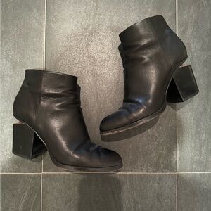 Alexander Wang black leather booties size 37 1/2